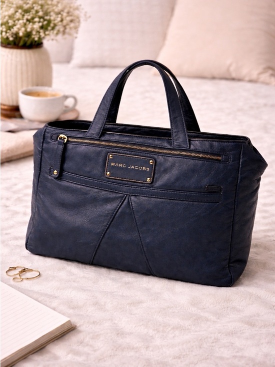 Marc By Marc Jacobs Handbags - Marc Jacobs blue Leather Shoulder Bag structured Tote